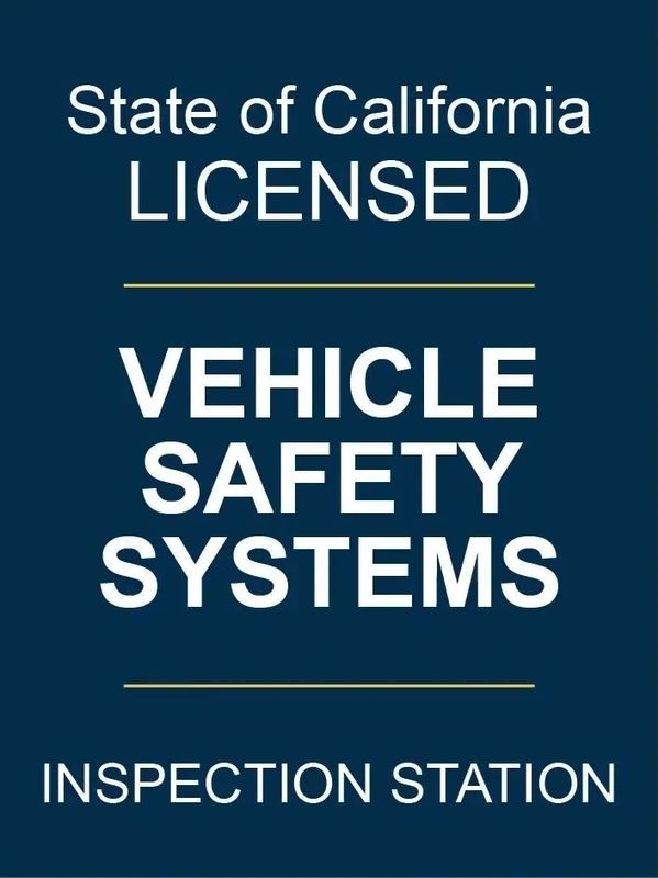 State of California Licensed Vehicle Safety Systems Inspection Station