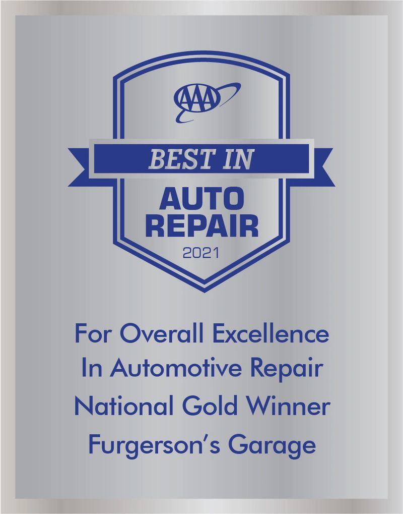 AAA Best in Auto Repair - National Gold Winner - Furgerson's Garage