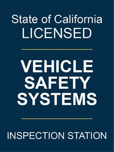 State of California Licensed Vehicle Safety Systems Inspection Station